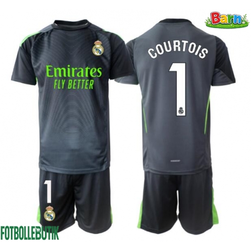 Real Madrid Thibaut Courtois #1 Målvakt Tredjeställ Barn 2025-26 Kortärmad (+ Korta byxor)